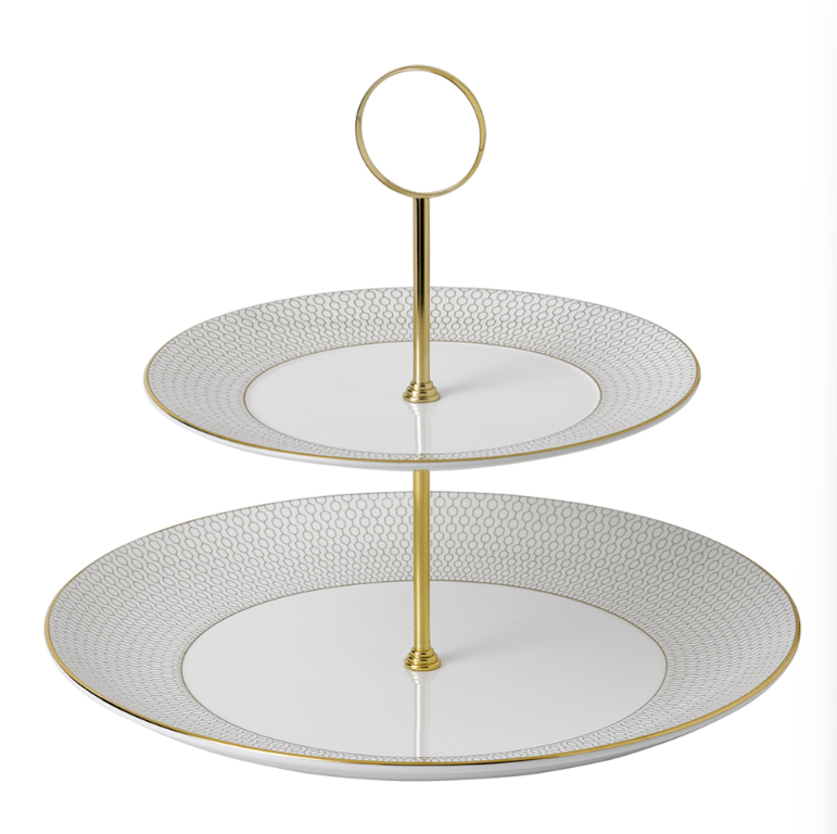 Gio Gold 2 Tier Cake Stand