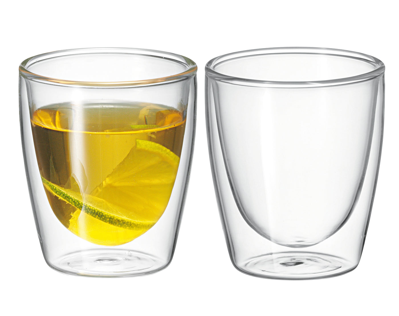 Twin Wall Glass Caffe 150ml Set 2