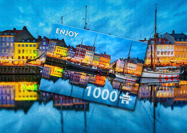 Copenhagen Old Harbor - 1000 Piece Jigsaw Puzzle