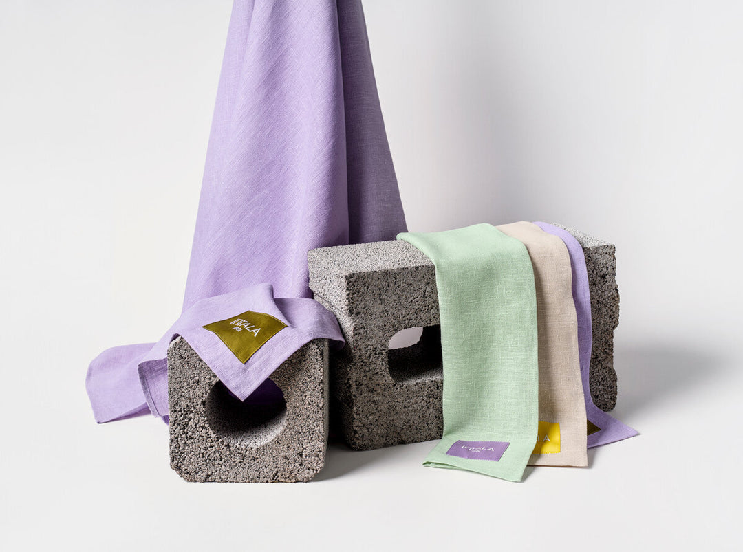Play Tea Towel 47x65cm Lilac-Olive