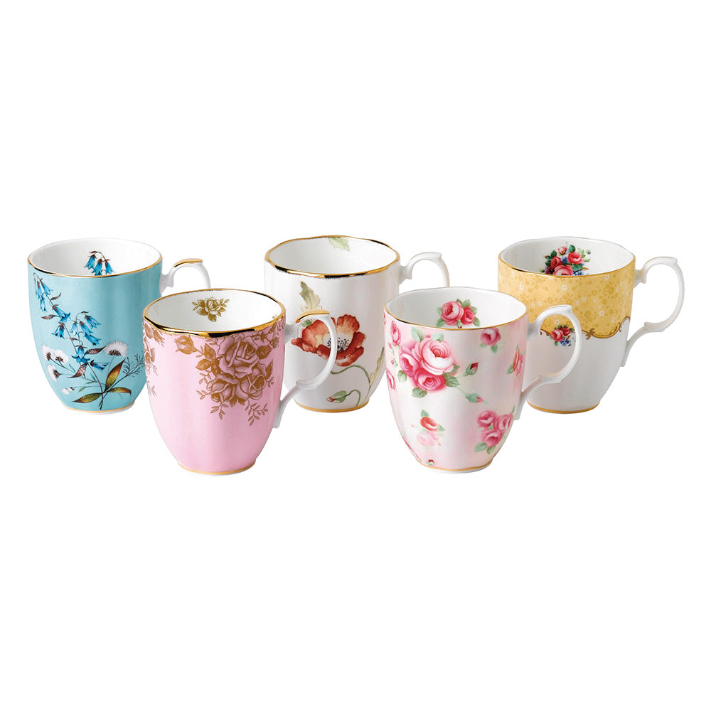 100 Years 1950-1990 Set of 5 Mugs