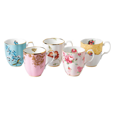 100 Years 1950-1990 Set of 5 Mugs