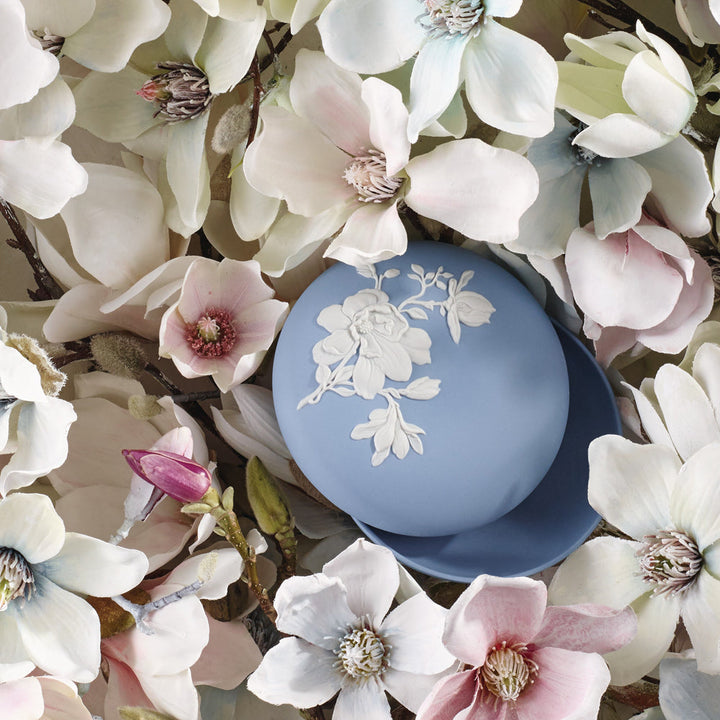 Magnolia Blossom Covered Box 6cm