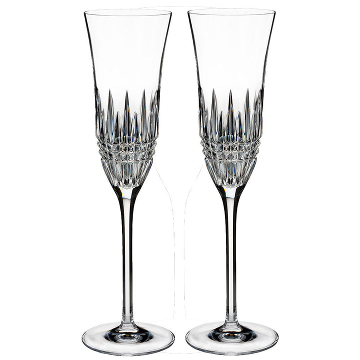 Waterford Crystal Lismore Diamond Essence Flute Pair