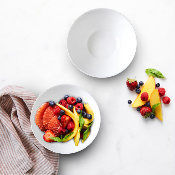 White Coupe Glass Noodle Bowl 18cm