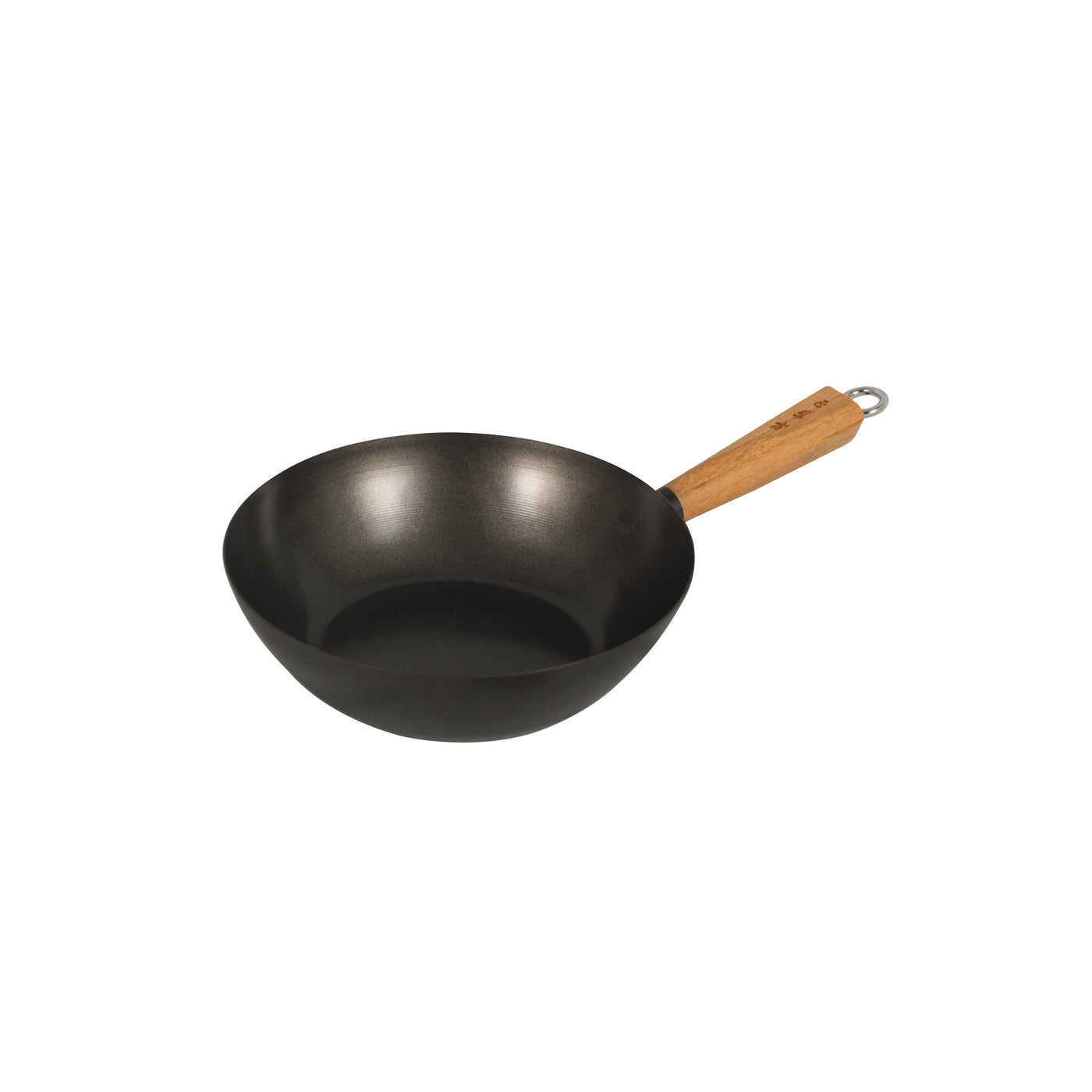 Wok 27CM-Carbon Bamboo Hndle