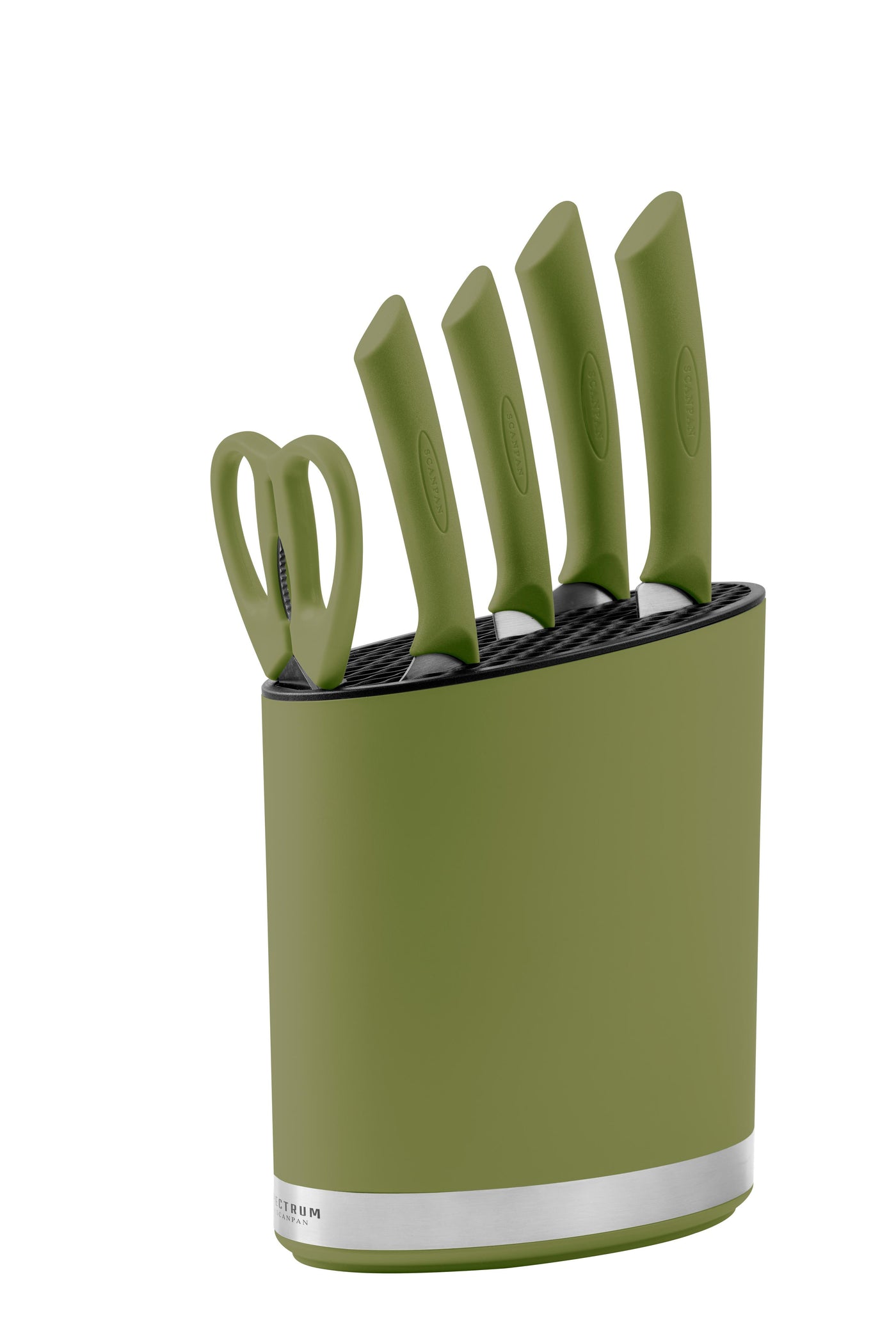 SCANPAN Spectrum Knife Block  Spinach Green