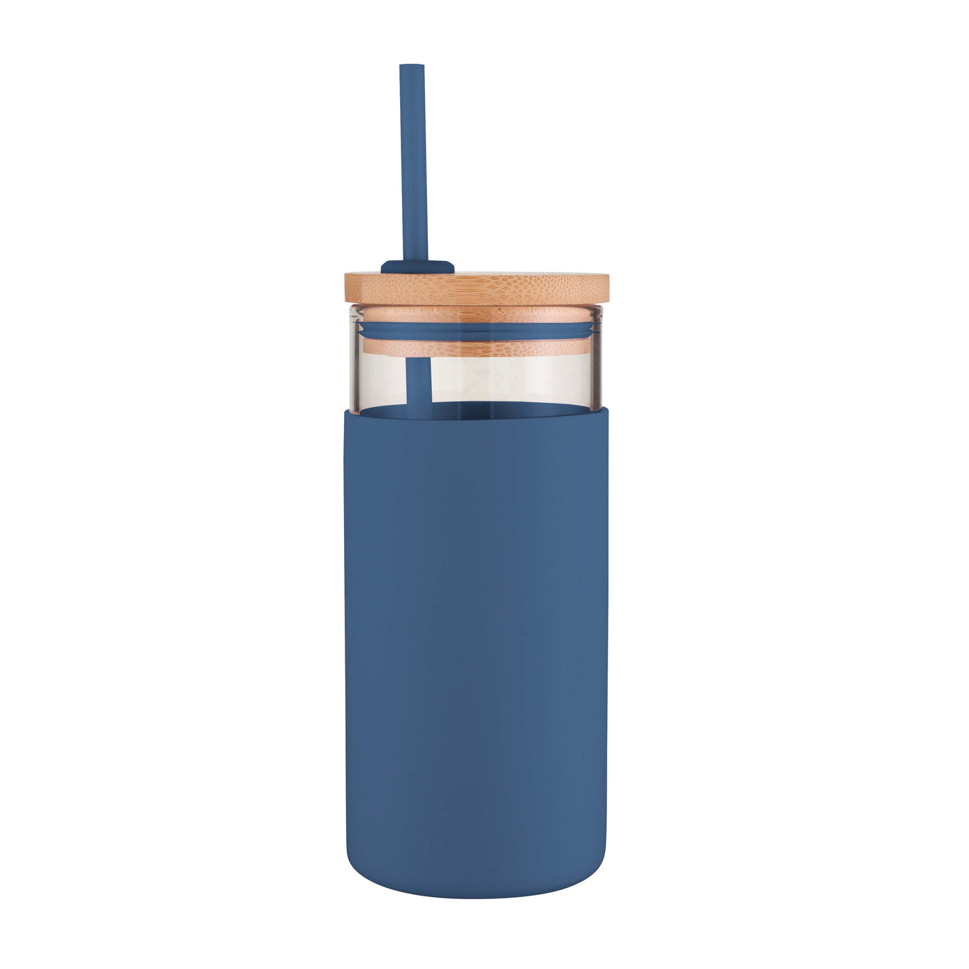 Glass Smoothie Tumbler 500ml - Navy