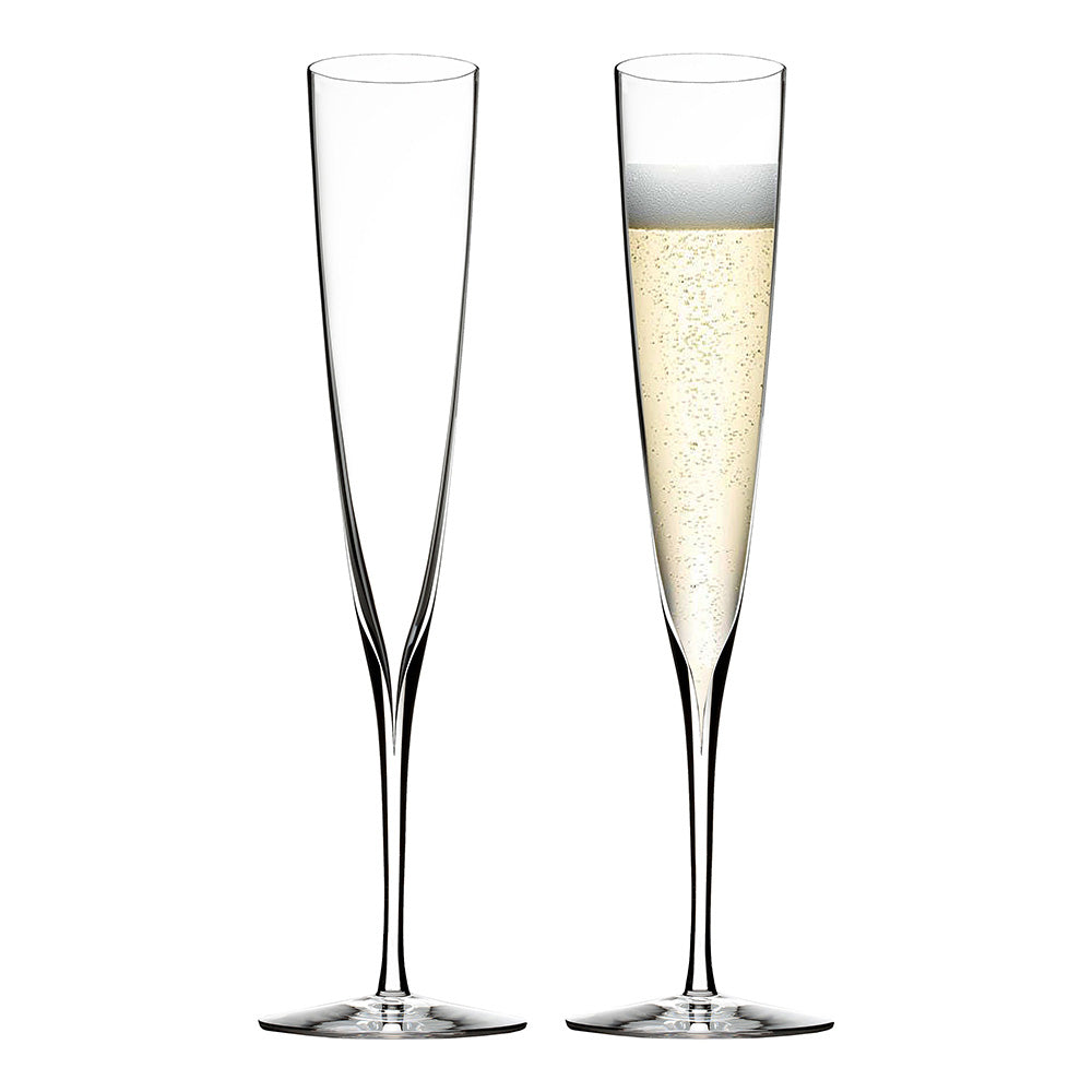 Crystal Elegance Champagne Trumpet Flute Pair