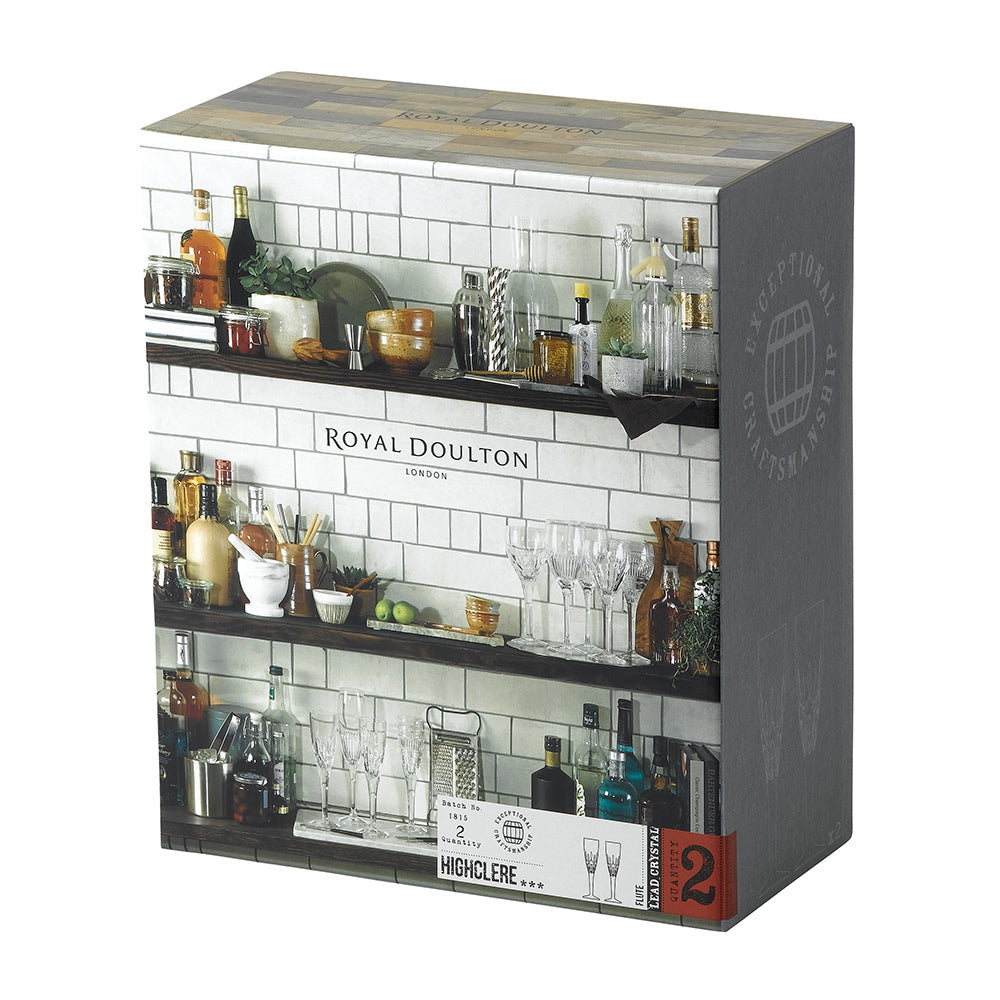 R&D Collection Highclere Flute 140ml Pair