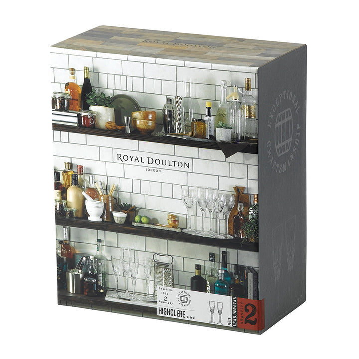 R&D Collection Highclere Flute 140ml Pair
