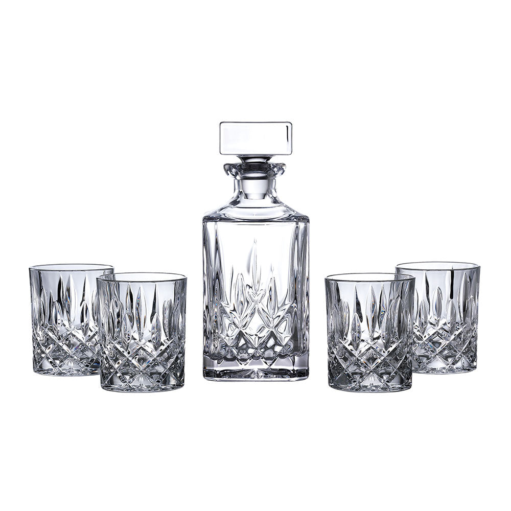 Royal Doulton Square Spirit Decanter Set: Decanter & 4 Tumblers