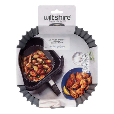 Air Fryer Basket 22cm Square w/ hand