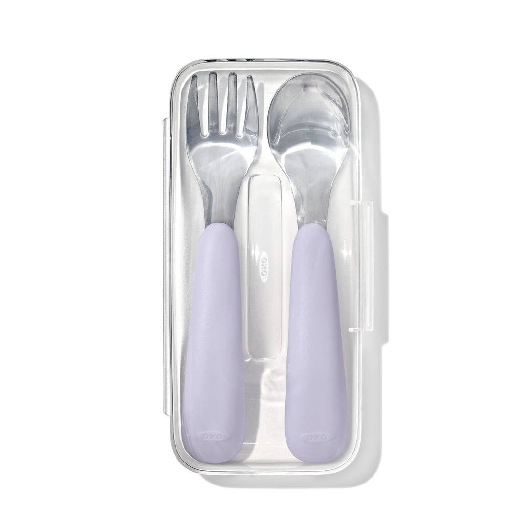 TOT On-The-Go Fork And Spoon Set - Lilac