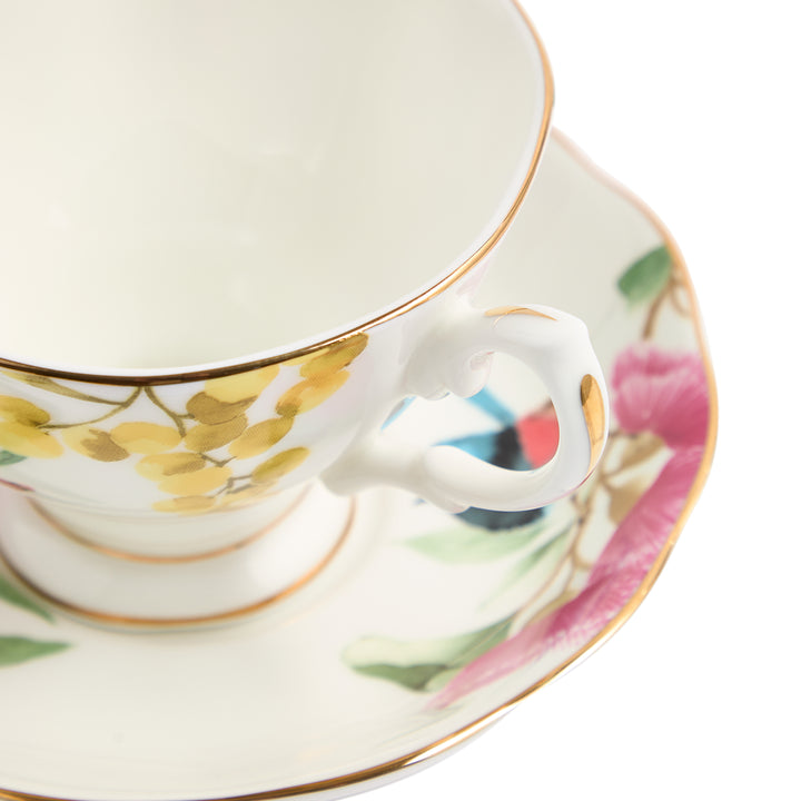 Royal Albert Miranda Kerr Australiana Teacup & Saucer White