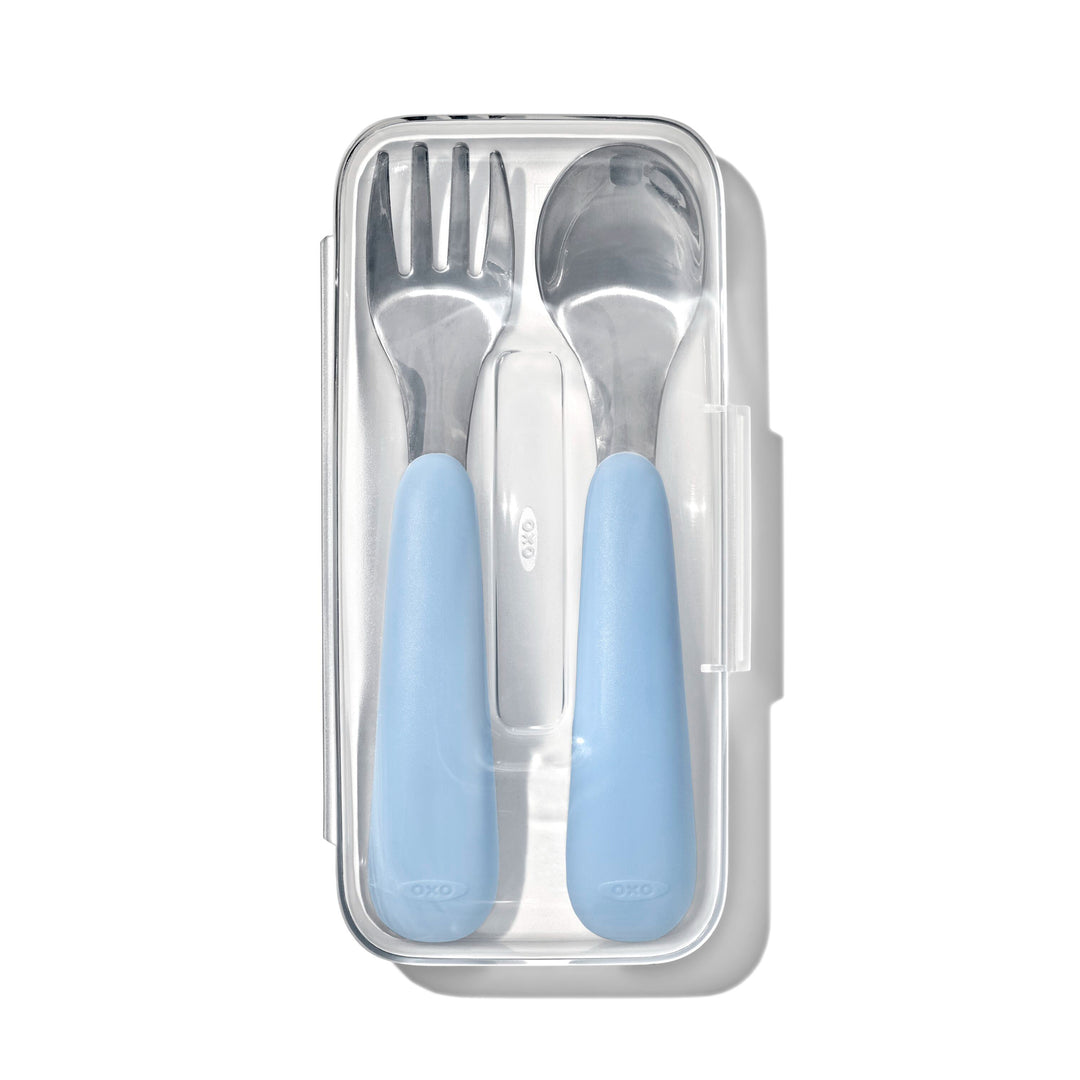 TOT On-The-Go Fork And Spoon Set - Blossom