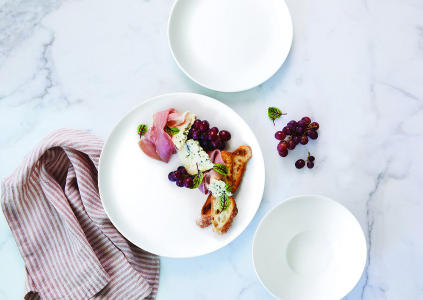 White Coupe Glass Dinner Plate 25cm