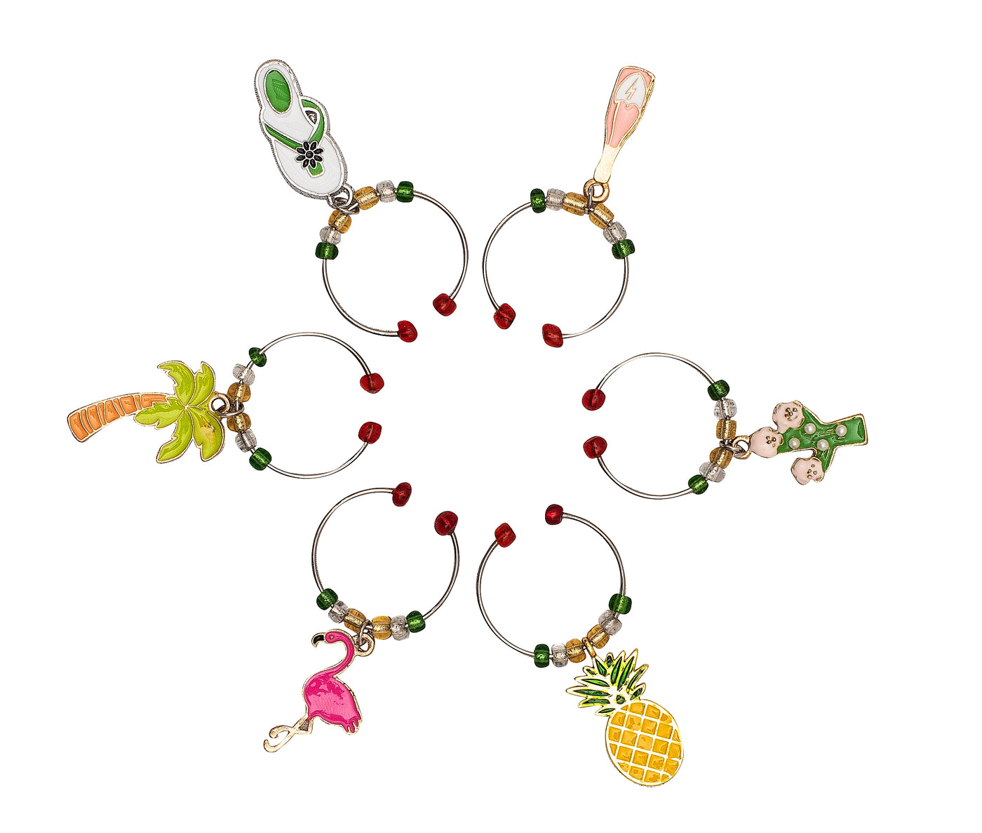 Wine Charms - Tropical Set Of 6