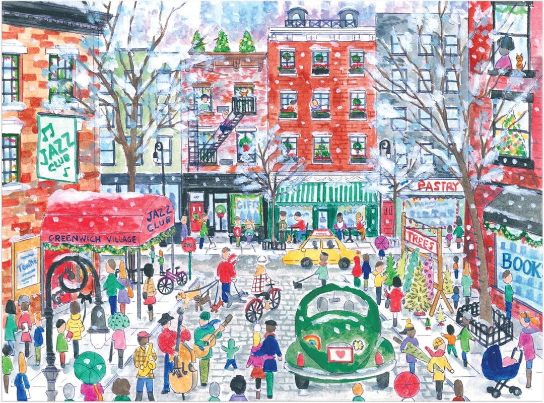 Christmas in Greenwich Village - 1000 Piece Puzzle