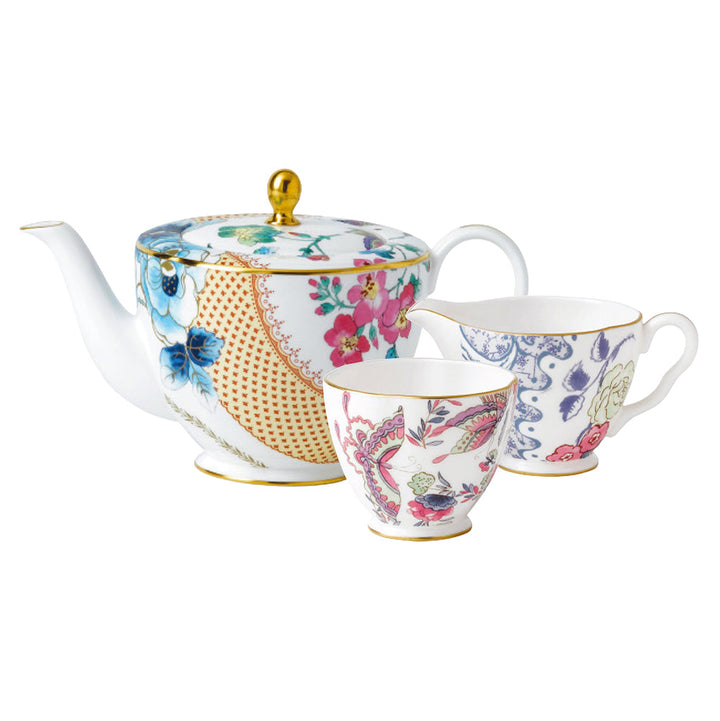 Butterfly Bloom Teapot 1ltr, Sugar and Creamer Gift Set