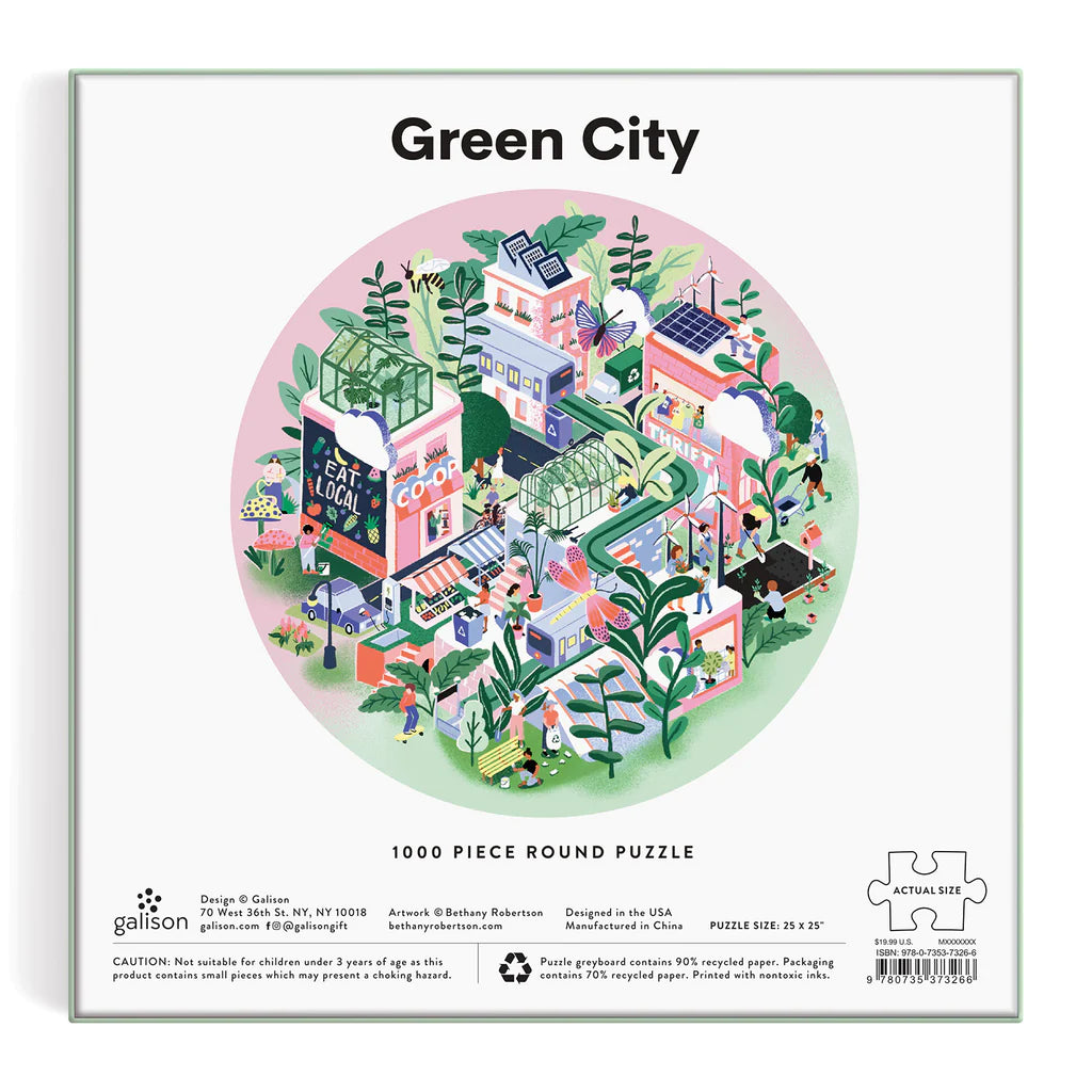 Green City 1000 Piece Round Puzzle