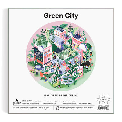 Green City 1000 Piece Round Puzzle