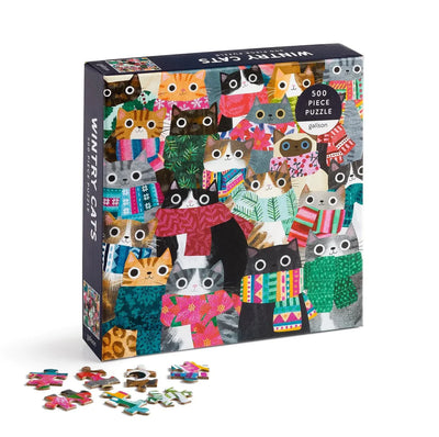 Wintry Cats 500 Piece Puzzle