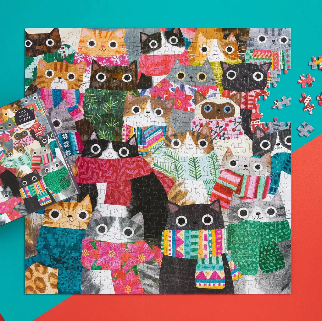 Wintry Cats 500 Piece Puzzle