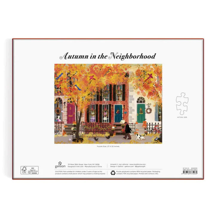 Joy Laforme Autumn in the Neighborhood 1000 PC Puzzle