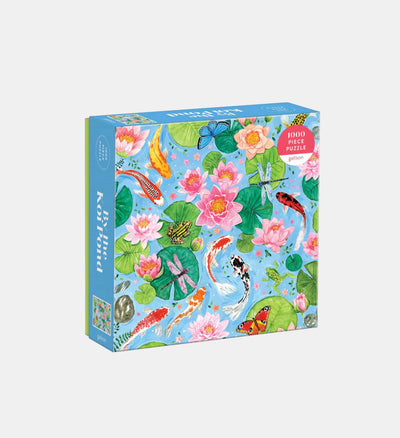 By the Koi Pond 1000 Piece Puzzle in a Square Box