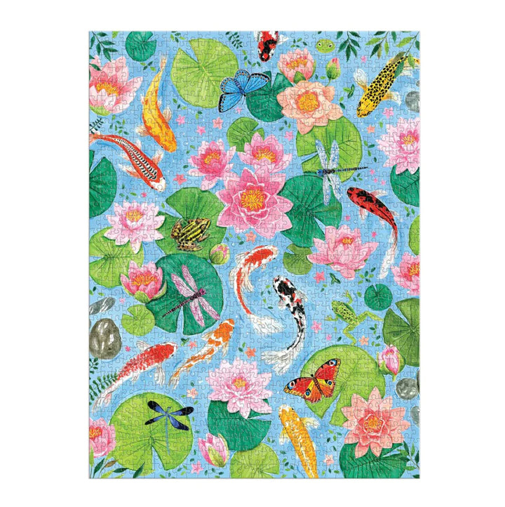 By the Koi Pond 1000 Piece Puzzle in a Square Box