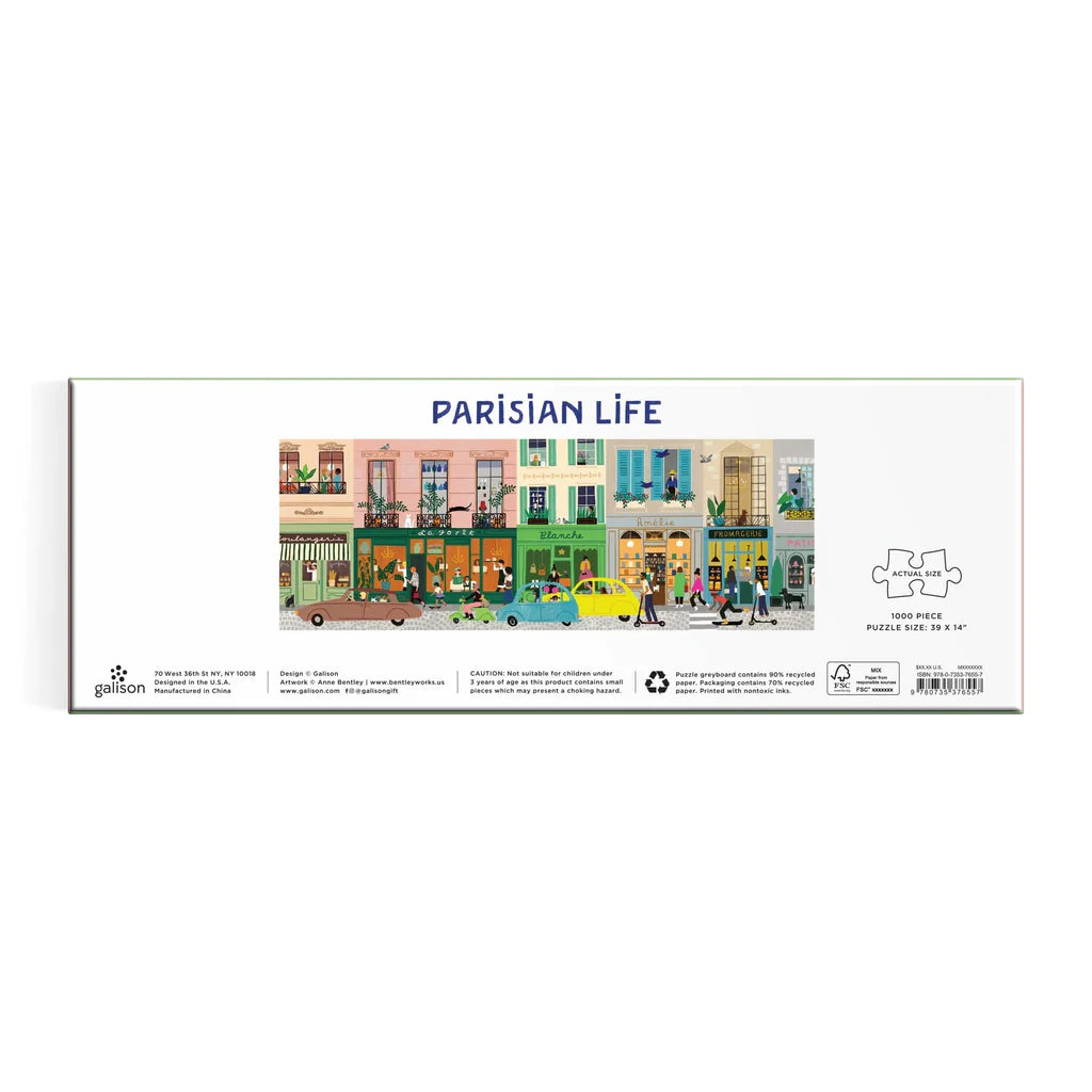 Parisian Life 1000 Piece Panoramic Puzzle
