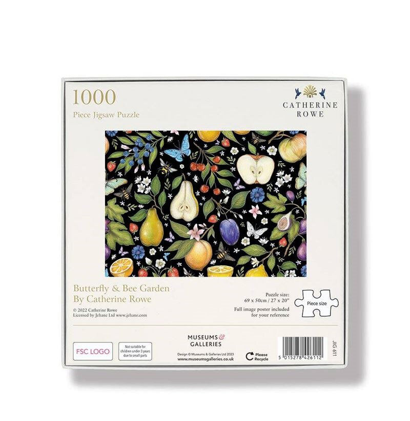Catherine Rowe Butterfly & Bee Garden- 1000 Piece Jigsaw Puzzle