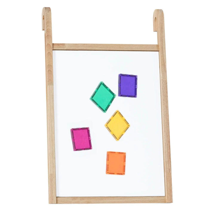JALA Deluxe Wooden Frame Magnetic Whiteboard with Hooks