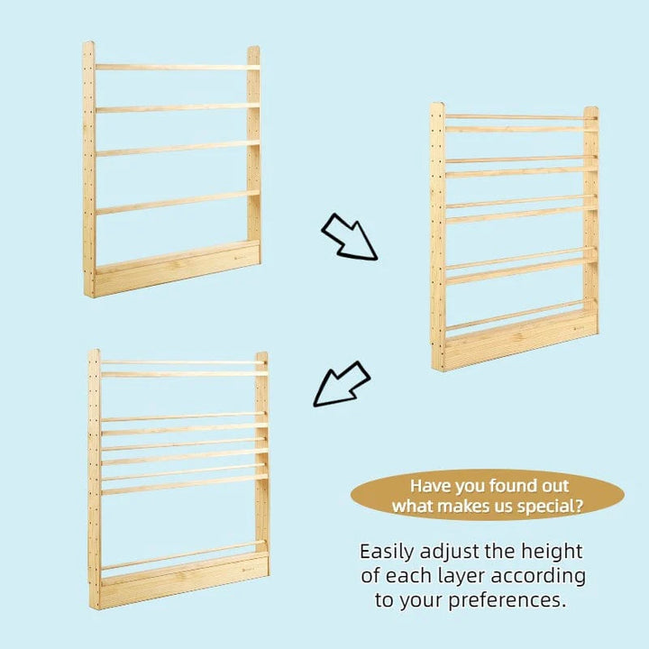 NALA Adjustable Solid Wood Bookshelf