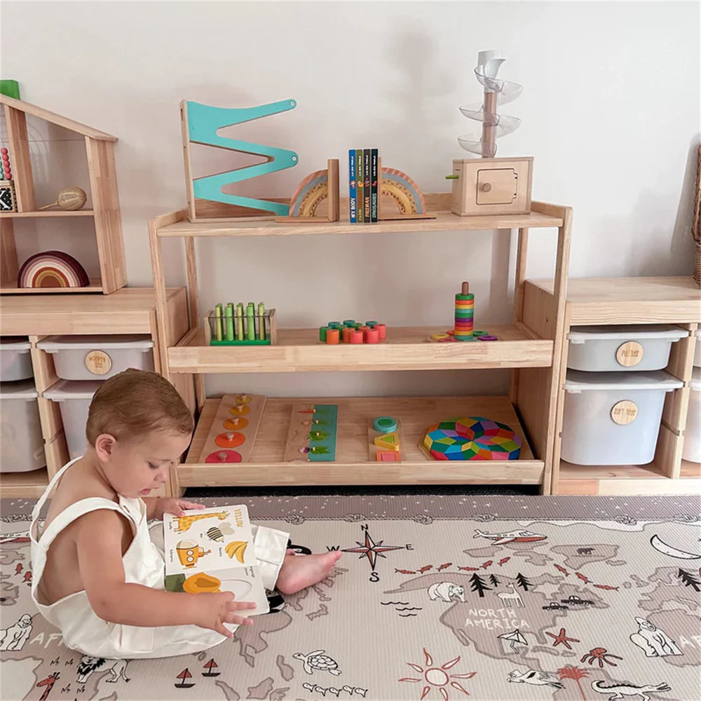 NALA Solid Wood 3 Layer Storage Shelf