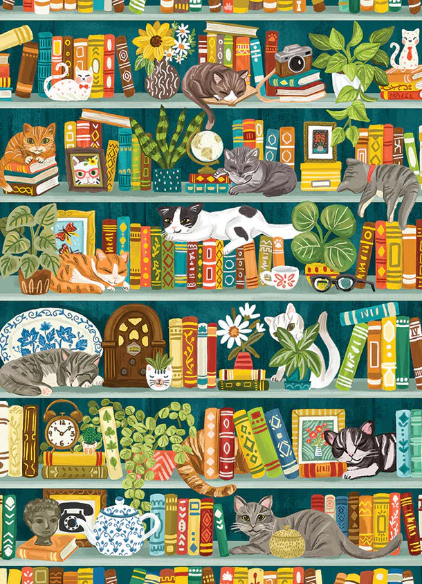 The Purrfect Bookshelf - 1000 piece puzzle