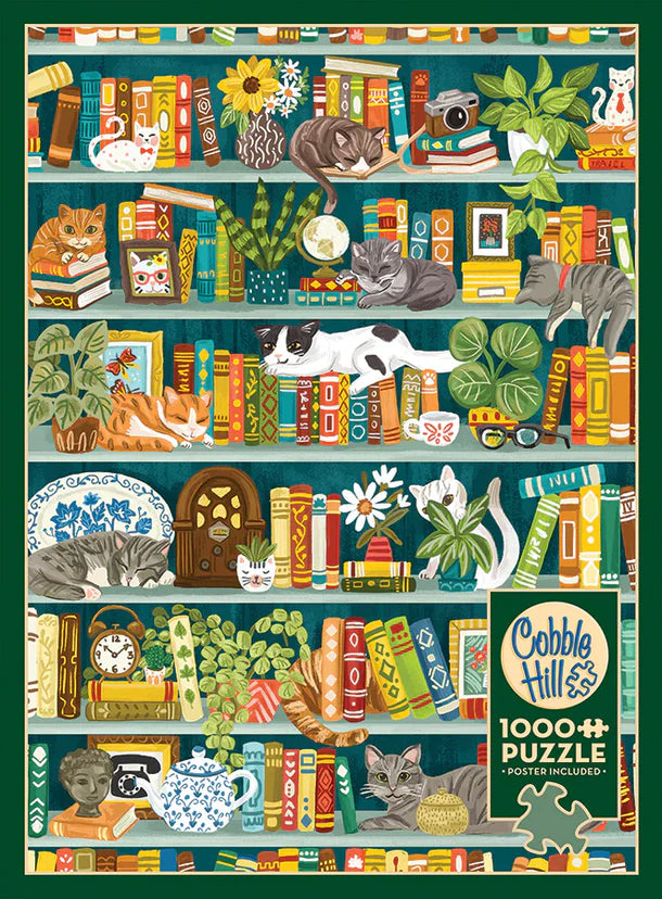 The Purrfect Bookshelf - 1000 piece puzzle