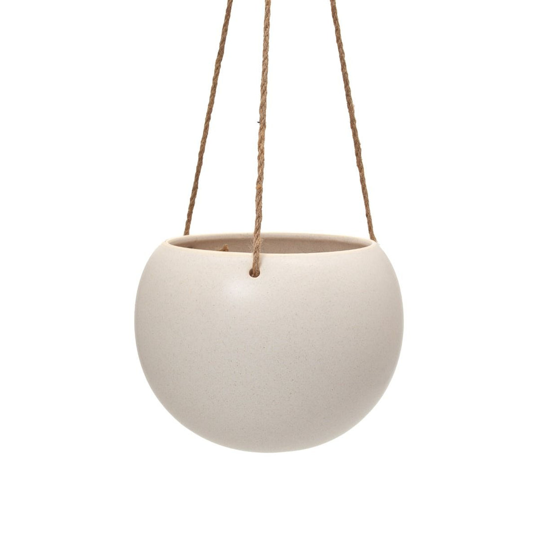 Large Orbit Hanging Planter Oatmeal