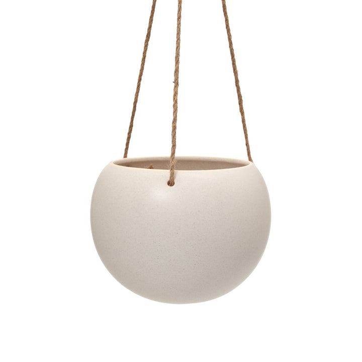 Large Orbit Hanging Planter Oatmeal