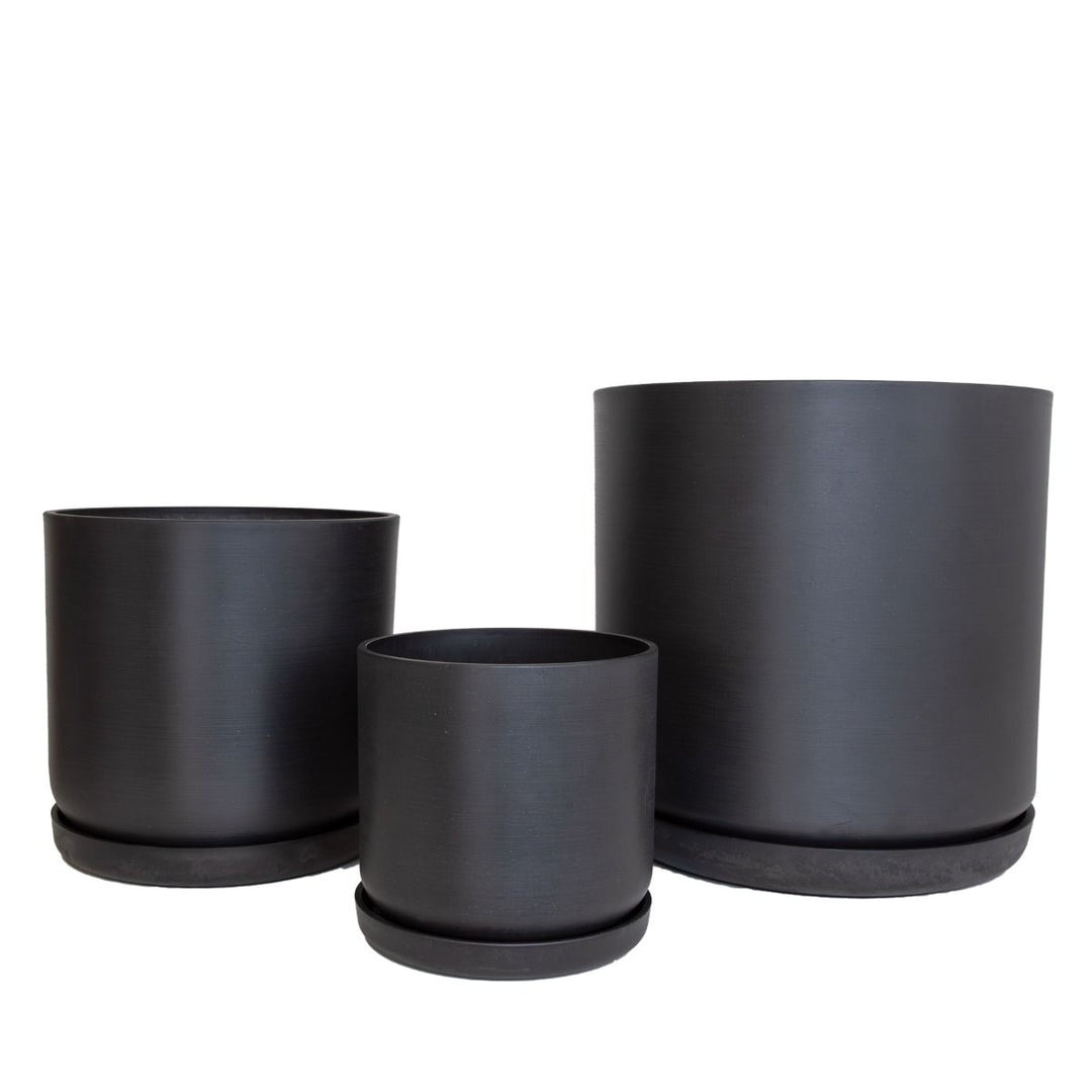 Portland Pot - Black Set of 3 LARGE