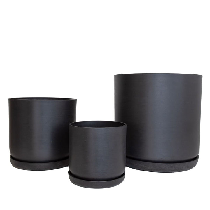 Portland Pot - Black Set of 3 LARGE