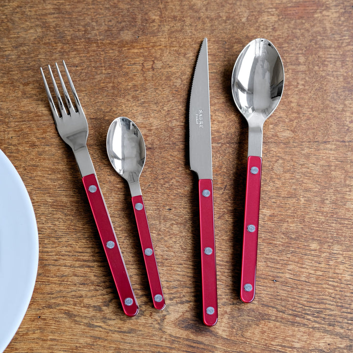 Bistrot Pearly shiny solid 4 pieces set - Red
