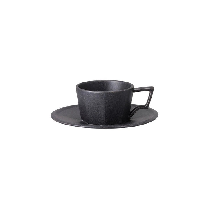 Oct Cup & Saucer Set - 80ml - Black
