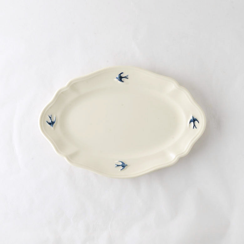 Early bird 23cm oval plate