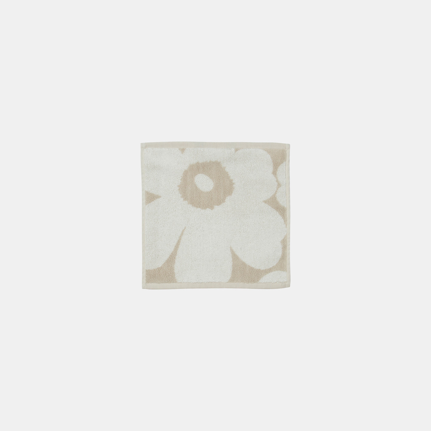 Unikko Mini Towel 30x30 cm - Beige and White