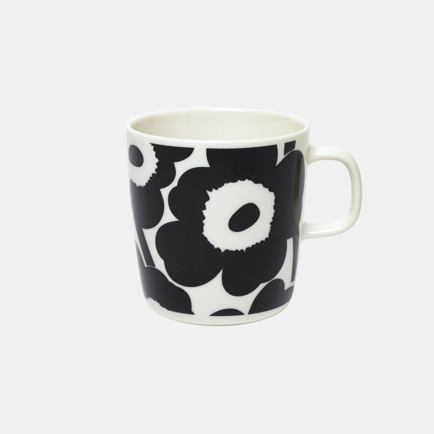 Oiva / Unikko Mug 4 Dl - Black, White