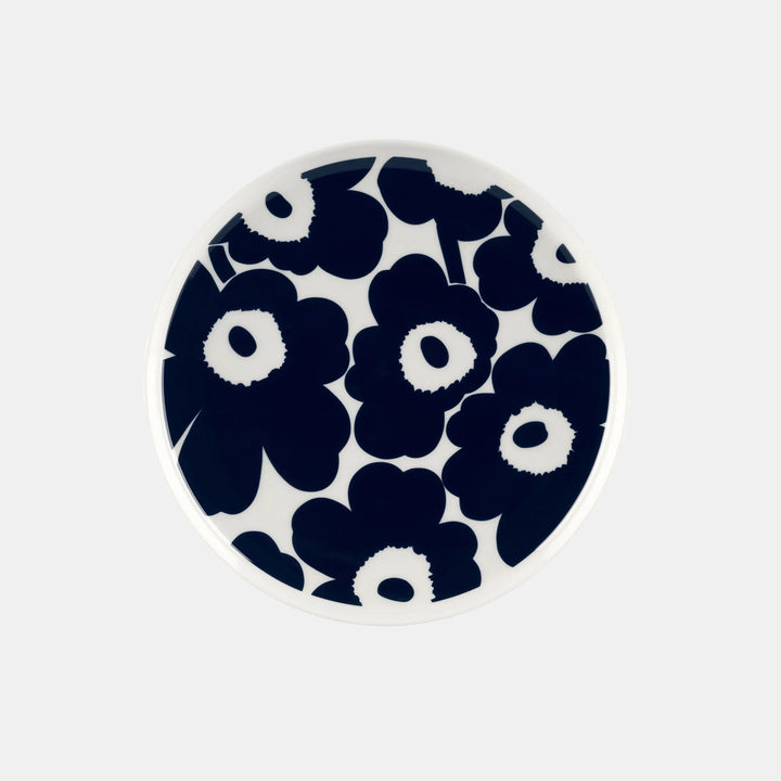 Oiva / Unikko Plate 25 Cm - Dark blue