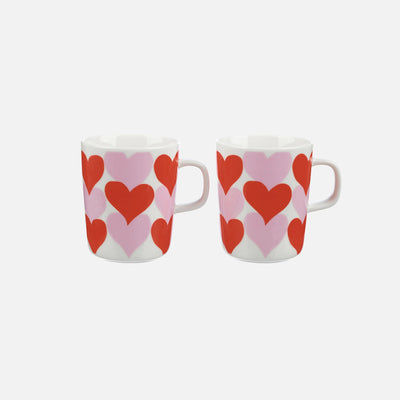 Oiva / Sydämet Mug 2,5 Dl / 2 Pcs