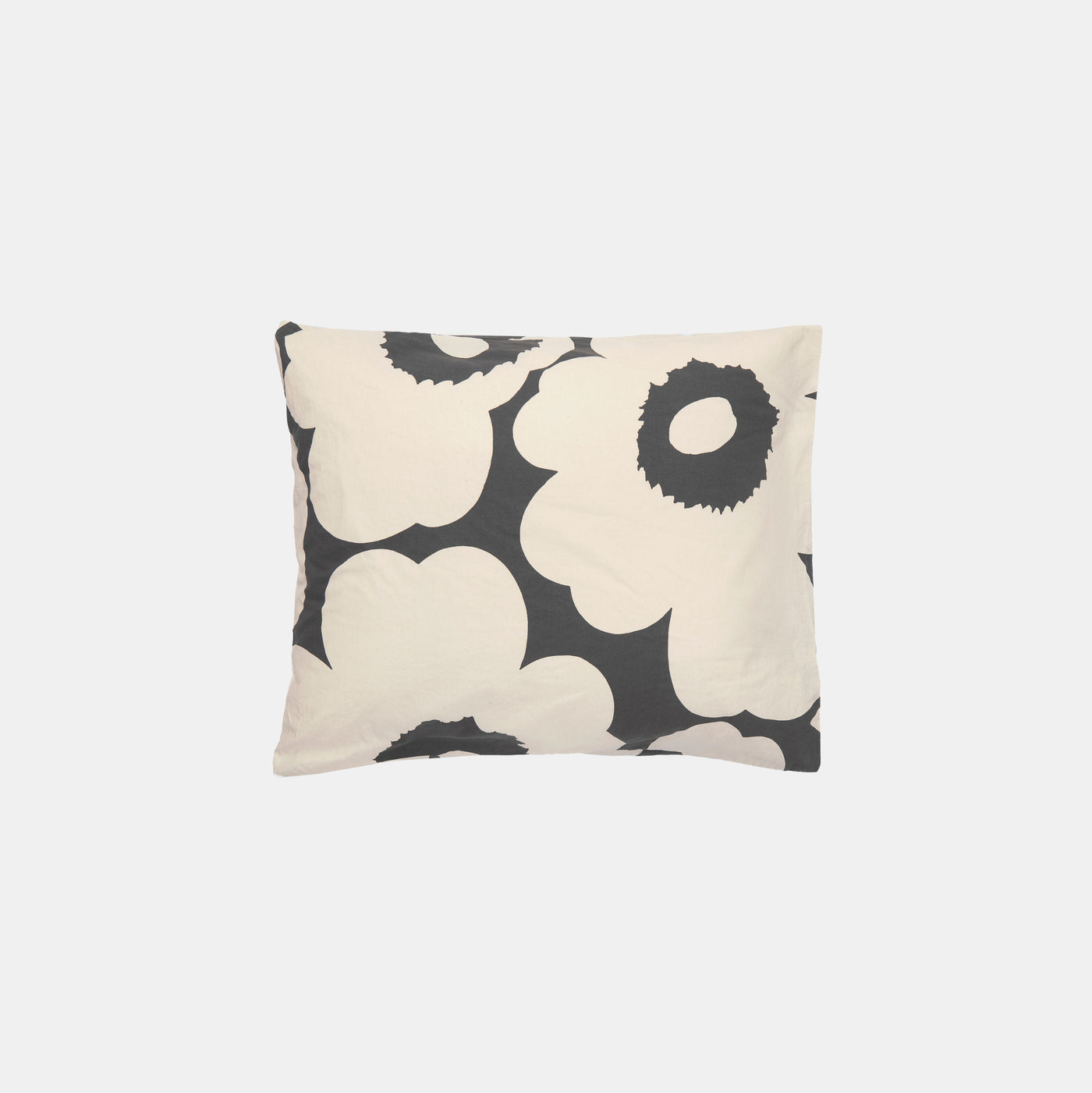 Unikko Pillow Case 50 X 70/75 Cm - charcoal, off white